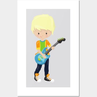 Rock Boy, Blond Hair, Guitar Player, Band, Music Posters and Art